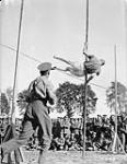 Field Sports (2nd Infantry Brigade). Pole Jump. 2nd. Pte Fox (10th Battalion). August, 1916 Aug., 1916