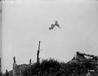 Boche high explosive bursting over Canadian lines. July, 1917 July, 1917
