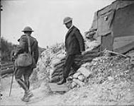 Sir George Perley visits the Canadians on Vimy Ridge. September, 1917 Sept., 1917