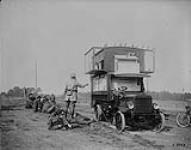 (His Majesty's Pigeon Service) The pigeons' lorry-home behind the line. November, 1917 Nov., 1917.