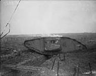 A Tank crossing the German front line at Vimy. November, 1917 Nov., 1917.