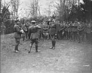 General Orth of the Belgian Army and General Sir Arthur Currie saluting. January, 1918 Jan., 1918.