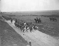 Canadian Infantry Battalion marching past Brigadier-General Loomis. April, 1918 April, 1918.