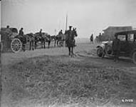French transport passing Sir Douglas Haig's car. Battle of Amiens. August, 1918 Aug., 1918.
