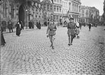 The Prince of Wales takes a walk in Mons. Nov., 1918