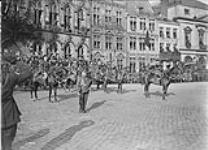 General Horne, takes the salute of 7th Canadian Infantry Brigade. (Brigade which captured Mons.) November, 1918 Nov., 1918
