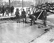 (Curling) Curling match held at 5th Infantry Brigade H.Q. The game in progress. January, 1919 1914-1919
