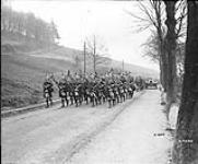 Departure from Germany of 15th Canadian Infantry Battalion Marching to the Station to entrain. January, 1919 Jan., 1919