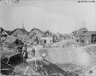 Mines blown in street of town. Ham. January 1917 1914-1919