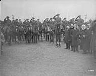 (Belgian) Gen. Jacques takes the Salute. - "General Jacques, Belgian Army reviewing 1st Canadian Division Liege." February 1919 1914-1919