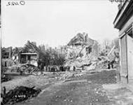 Town damaged by shell fire. Ham. January 1917 January 1917.