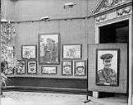 Views taken inside the Grafton Galleries, London, at the 2nd Exhibition of Canadian Battle Pictures July, 1917.