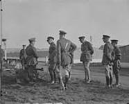 H.R.H. The Duke of Connaught inspecting Canadians and awarding decorations. Seaford [between 1914-1919].