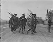 H.R.H. The Duke of Connaught inspecting Canadians and awarding decorations. Seaford [between 1914-1919].