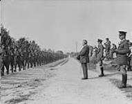 Sir R.L. Borden and Lieut-Gen Sir R.E.W. Turner inspecting Canadian troops at Seaford, August 11th 1918 August 11, 1918.