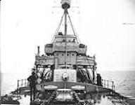 (H.M.S. " Galatea") Aboard one of our latest cruisers (H.M.S. "Galatea") Feb., 1917.
