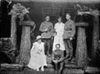 Three officers and two ladies 1914-1919