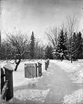 Winter scene on grounds at Rideau Hall [after 1882].