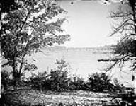 View from Alonzo Wright's looking down the Gatineau River towards the city [before 1882].