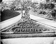 Flower bed displaying the words GOD SAVE OUR QUEEN, Government Hill [Parliament Hill] [before 1882].