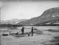Rocky Mountains. Inside the first range, looking North from Jasper House, Athabasca River January 15, 1872.