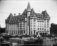 Believed to be the official opening ceremony of the Chateau Laurier, this photo is taken from Russell Hotel 1 June 1912.