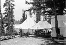 Reading Room & Dining Tent, Tent City, Lake Beauvert, Jasper Park 1914.