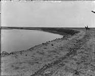 Big dam looking toward head gate [Western Irrigation Block] - (No.) 36 (C.P.R. (Canadian Pacific Railway)) 1868-1923