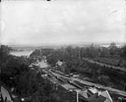 [Looking north along Rideau Canal from the Old Post Office.] [ca. 1885-1898]