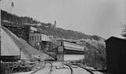 Crusher and ore bins of Sullivan Mine, Kimberley, B.C Aug. 1927