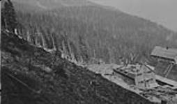 B.C. Nickel Mine Camp from Blacksmith shop, Emery Creek, B.C Sept. 1935