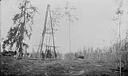 Consolidated Mining & Smelting Sullivan drill at hole #1, Steepbank, Alta Aug. 29, 1942