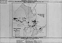 Key to location of Gold & Silver areas in Ontario. 1924