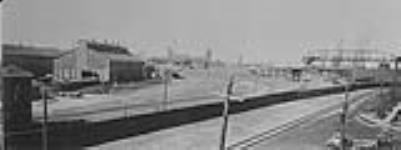Algoma Steel Corp. Plant: Forge shop, Coal storage yards and bridges, Coke oven plant, Sault Ste Marie, Ont 1928
