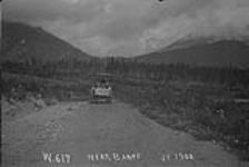 Hot Springs, Grand View Bus Lines, near Banff, [Alta.]. July, 1900 July 1900