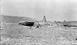 Building scows at Athabasca Landing, Alta. 1910