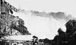 Power Dam at Seven Falls, Ste Anne River, P.Q., 1928. Develops 30,000 H.P., with an approx head of 200ft