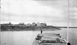 Arrival of first boat after winter, Fort Providence, N.W.T July 5, 1929.