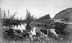 Junction of Amqui & Matapedia Rivers, Intercolonial Railway. Cutting/Jonction des rivieres Amqui et Matapedia et tranchee de l'Intercolonial 1871-1875