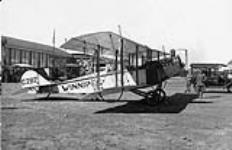 Lieutenant A. Dunstan in Curtiss JN-4, C282 "Winnipeg"; first airmail flight from Camp Leaside to Ottawa, Ont 26 Aug. 1918