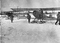 R.C.F. Canada. Curtiss J.N. 4 machines fitted with skis. Camp Leaside, Ont. 1917 1914-1919