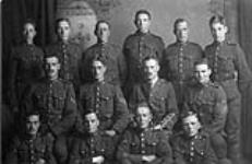 Staff Signal Section, 123rd Battalion, C.E.F. "Left to right": "Top row": Pte J. Radford; Pte G.W. Willey; Pte H.H. Barron; L/Cpl. R.R. Macintosh; L/Cpl. J. Morrison; Pte. H.P. Harrison
