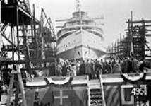 (Launching of S.S. "St. Lawrence" of Canada Steamships Line, Lauzon, Que., 1927.) 1927