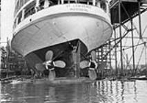 (Launching of SS "St. Lawrence" of Canada Steamships Line, Lauzon, Que., 1927.) 1927