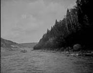 Tracking a scow up the Athabasca River, Alta., 1903 1903