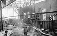 View of Plant the morning after fire. Mackinnon Steel Co. Ltd., Sherbrooke, P.Q Feb. 9, 1917