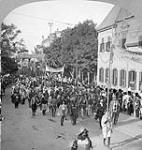 (Quebec Tercentenary) The histrocial procession showing Jacques Cartier and his sailors 1908 July 23