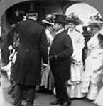 (Quebec Tercentenary) Guests of the nation, Sir James P. Whitney, Premier of Ontario, Talking to Vice-President Fairbanks of the U.S 1908 July