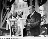 Rt. Hon. W.L. Mackenzie King speaking at a ceremony celebrating the Diamond Jubilee of Confederation 1 July 1927