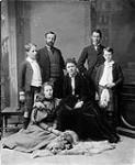 Lord and Lady Aberdeen and family. L. to R. - standing: Dudley Gordon, Lord Aberdeen, Haddo Gordon and Archie Gordon - seated: Marjorie Gordon and Lady Aberdeen Jan. 1897